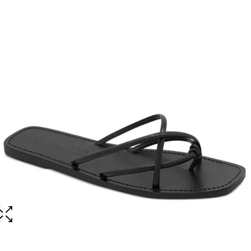Splendid Black Strappy Flat Sandal